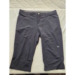 Outdoor Research Women's Size 16 Hiking Gray Trail Shorts Zip Pocket Performance